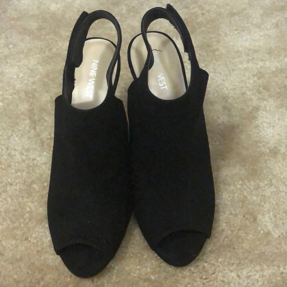 Nine West Alexandra Heels Size 9 M Color Black - Picture 1 of 7